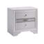 Contemporary 1Pc Nightstand With Nickle Round Knob Handles & Hidden Drawer-2133969064