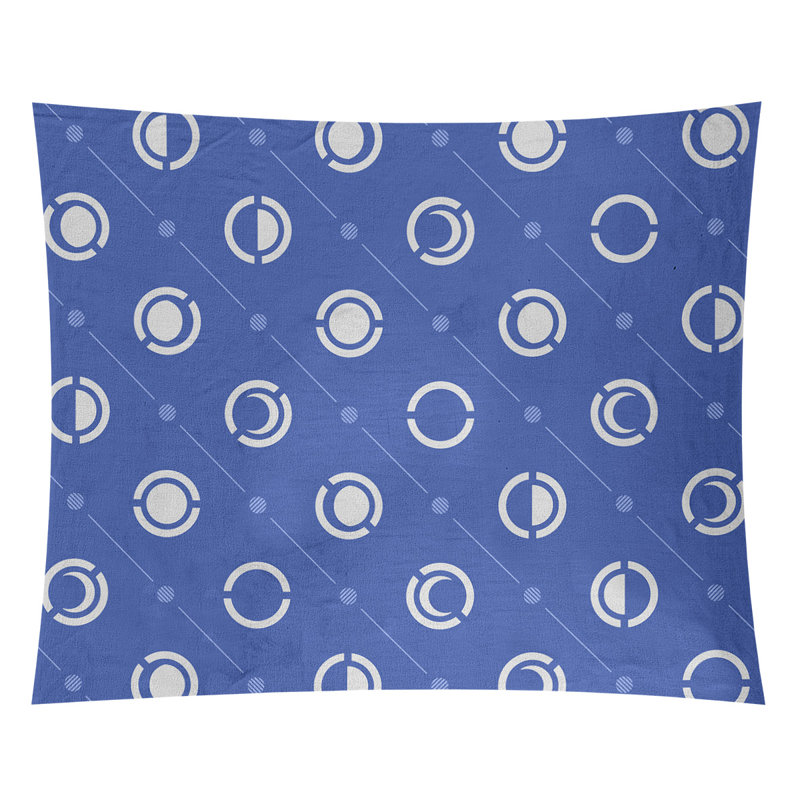 Tapisserie, Blanc/bleu, H 27,5 po x l 37,5 po