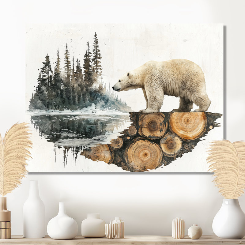 Gerene - animaux, art mural, H 12 po x l 20 po, Toile tendue