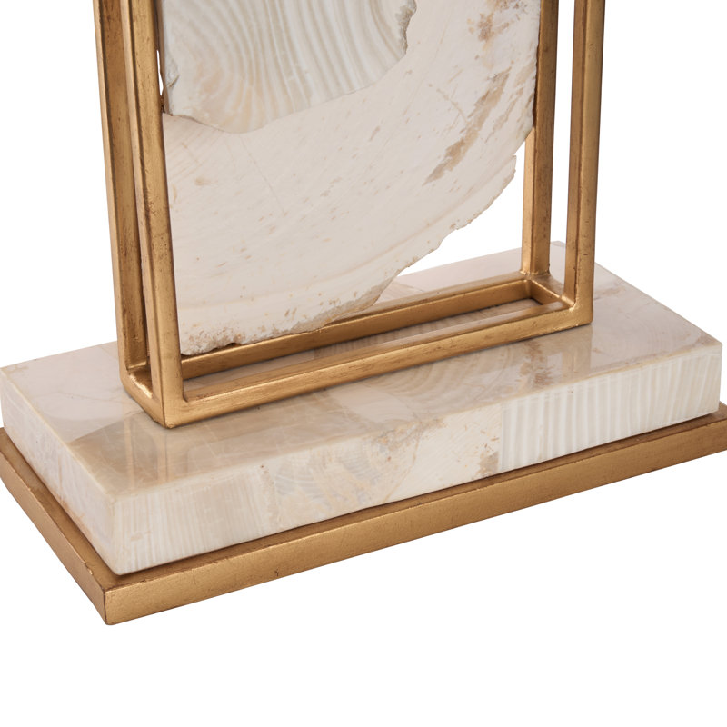 Lampe de table en pierre blanche