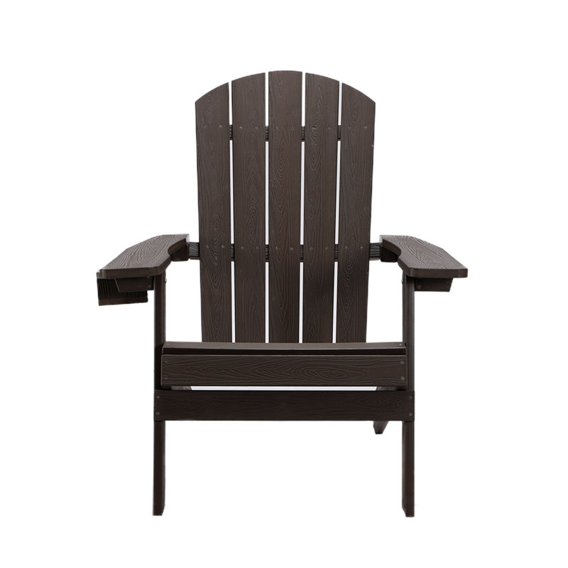 Chaise Adirondack pliante en plastique Tranquilo Depot, Café