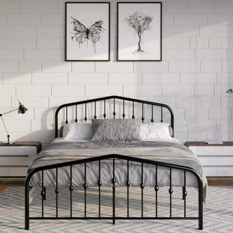 13'' Bed Frame, Queen, Black