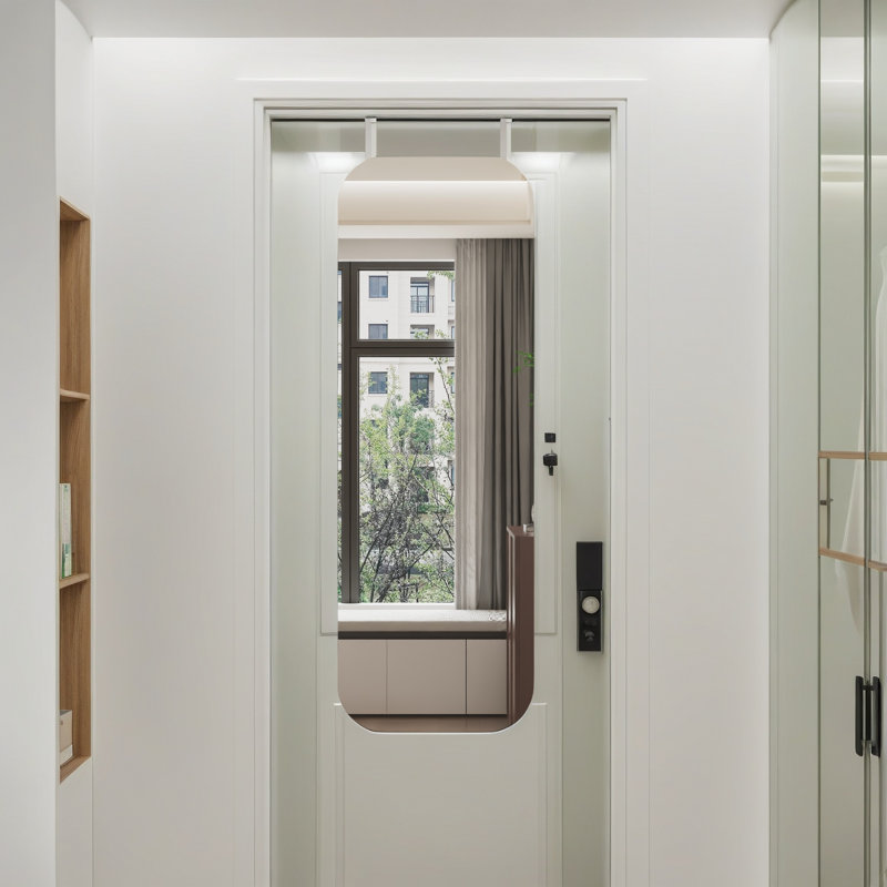 Armoire à bijoux avec miroir pleine longueur, porte ou fixation murale, armoire à bijoux, armoire de rangement verrouillable, miroir intérieur éclairé, forme irrégulière