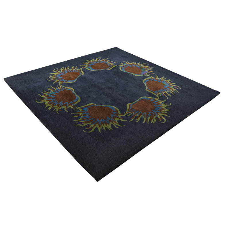 Tapis carré bleu marine 7 pi Pineland