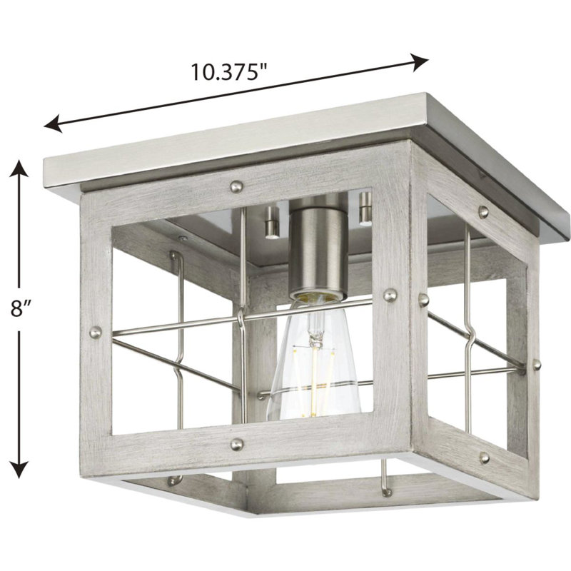 Plafonnier encastré 1 lumière 10 po Andreoni, Nickel brossé