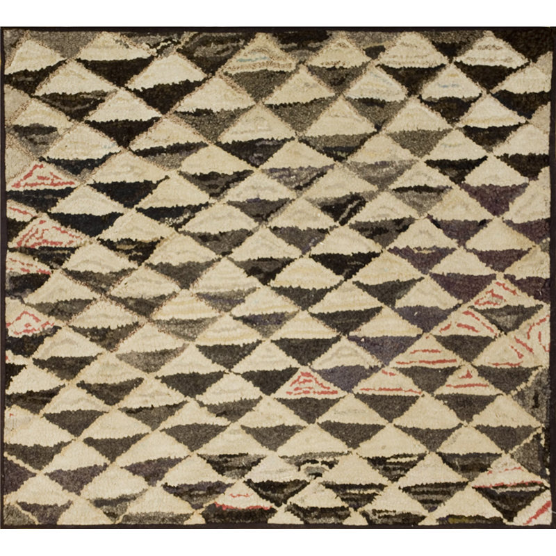 Tapis gris anthracite et crème