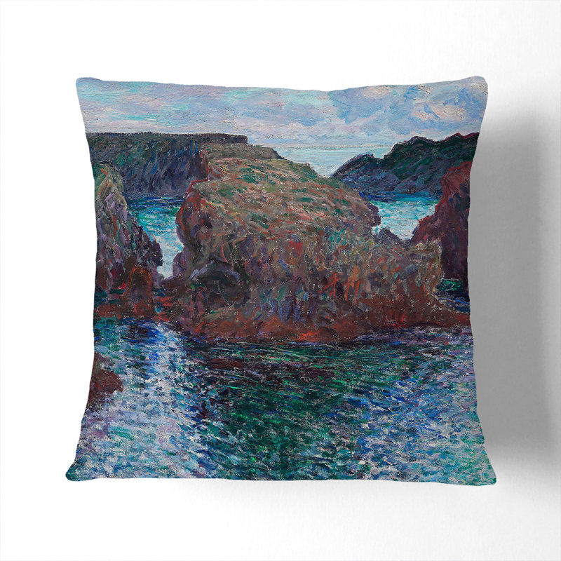 Rocks at Port-Goulphar Scatter Cushion, White, 55cm H x 55cm W x 20cm D