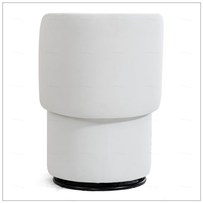 Stylish Upholstered Barrel Chair:  Swivel Vanity Stool for Bedroom & Dining, Built-in Storage, Soft Padded Seat, Multi-Functional, Free Cat Bed Included