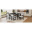 Ensemble de table de salle à manger rectangulaire pour 6 personnes en treillis Trexm avec chaises rembourrées pour la salle à manger et la cuisine-646439356