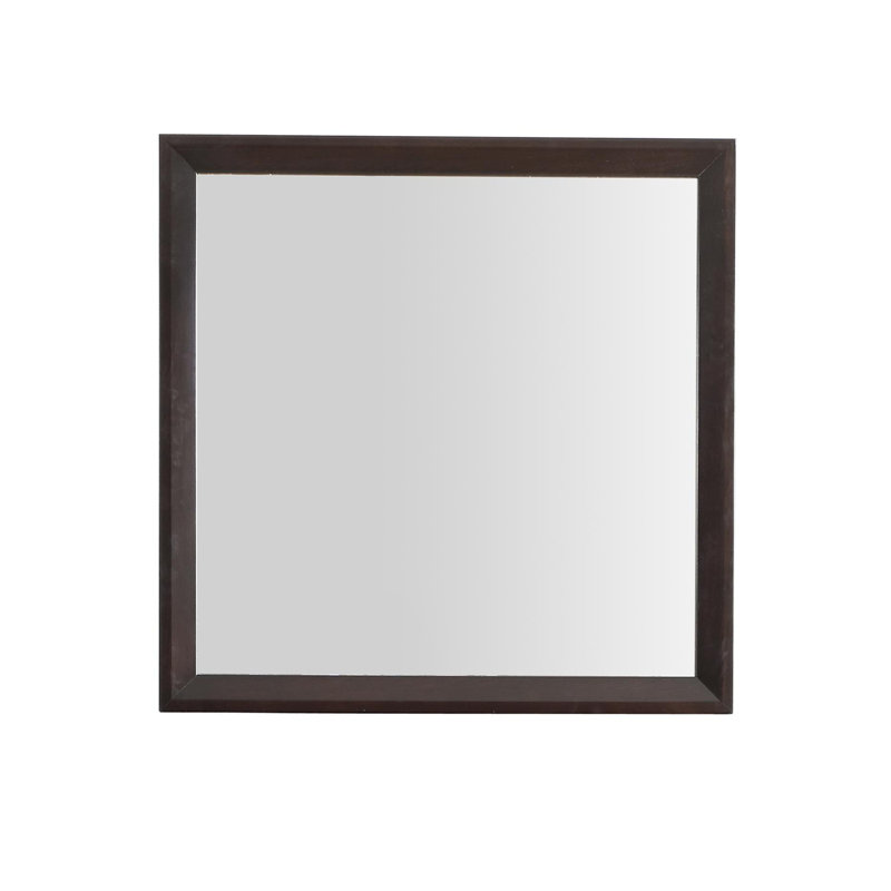 Riverside Solid And Engineered Wood Rectangle Wall Mirror, Espresso