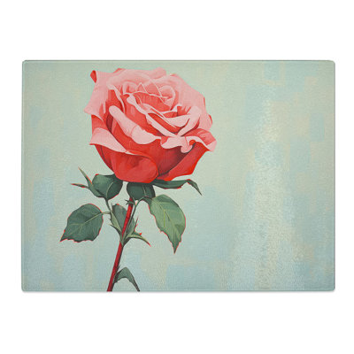 Rose Minimalism  Glass Chopping Board