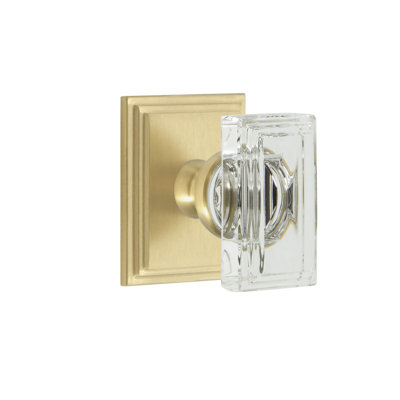 Grandeur Carré Square Rosette Single Dummy with Carré Crystal Knob