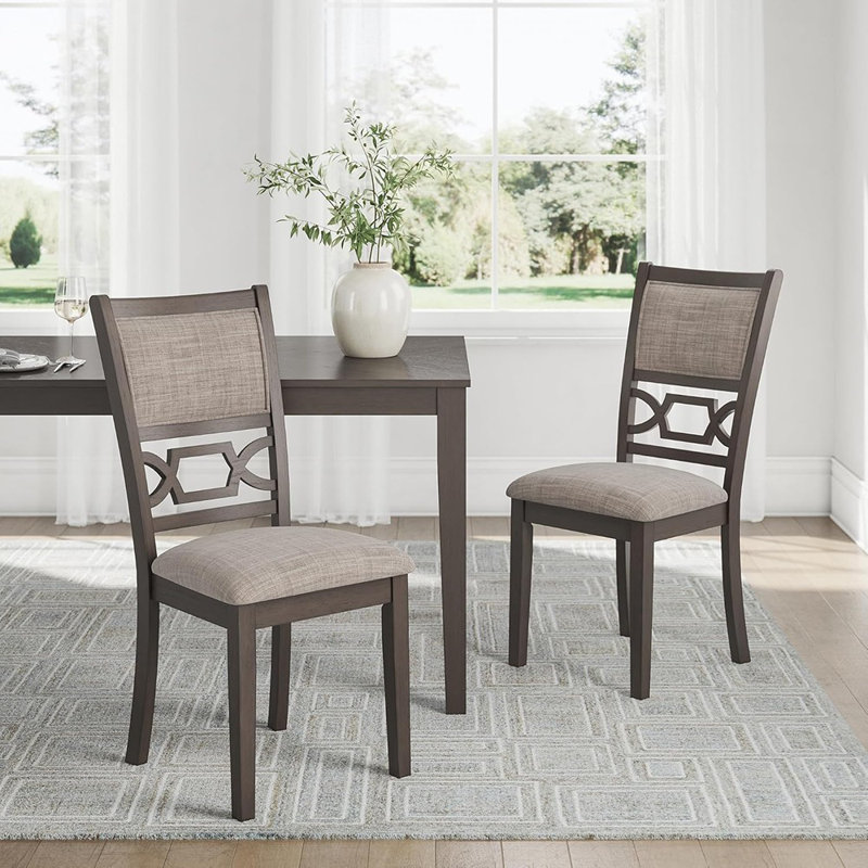 Table de salle à manger à motif de losanges moderne avec 4 chaises rembourrées et banc, ensemble de 6, gris et gris clair