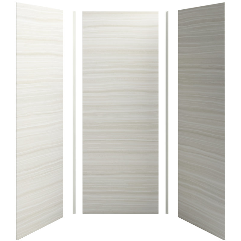 Choreograph Three Panel Shower Wall, Sandbar, 96" H x 36" W x 36" D
