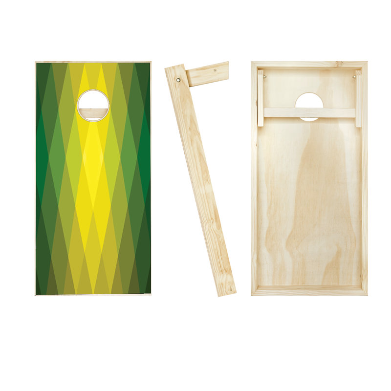 2' x 4' Kryptonite Solid Wood Cornhole Set with Bags, Red/Navy