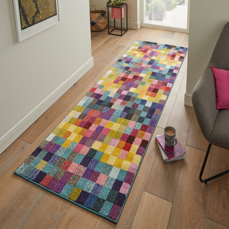 Anthonia Geometric Area Rug, Rectangle 80 x 150 cm