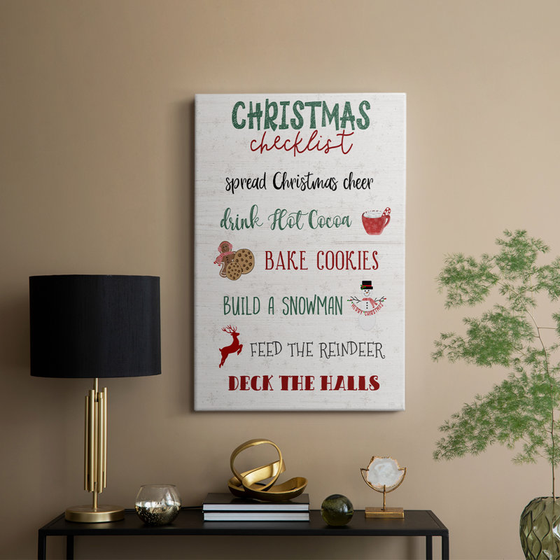 Liste de Noël - Cavas enveloppés, H 18 po x l 12 po