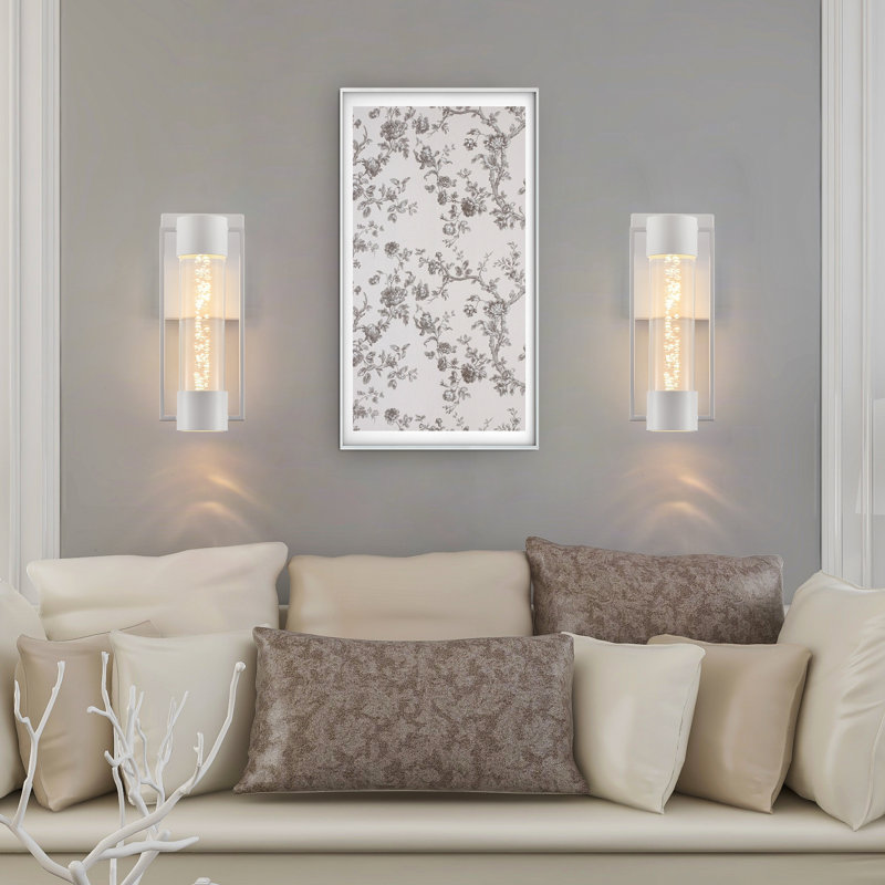 Wilburton Aluminium LED Armed Sconce, White