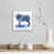Toile avec cadre blanc