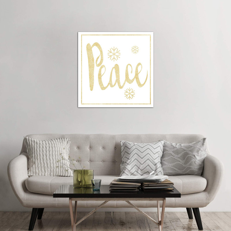 Golden Peace I - Wrapped Canvas Print, 93.98 cm H x 93.98 cm W x 1.91 cm D