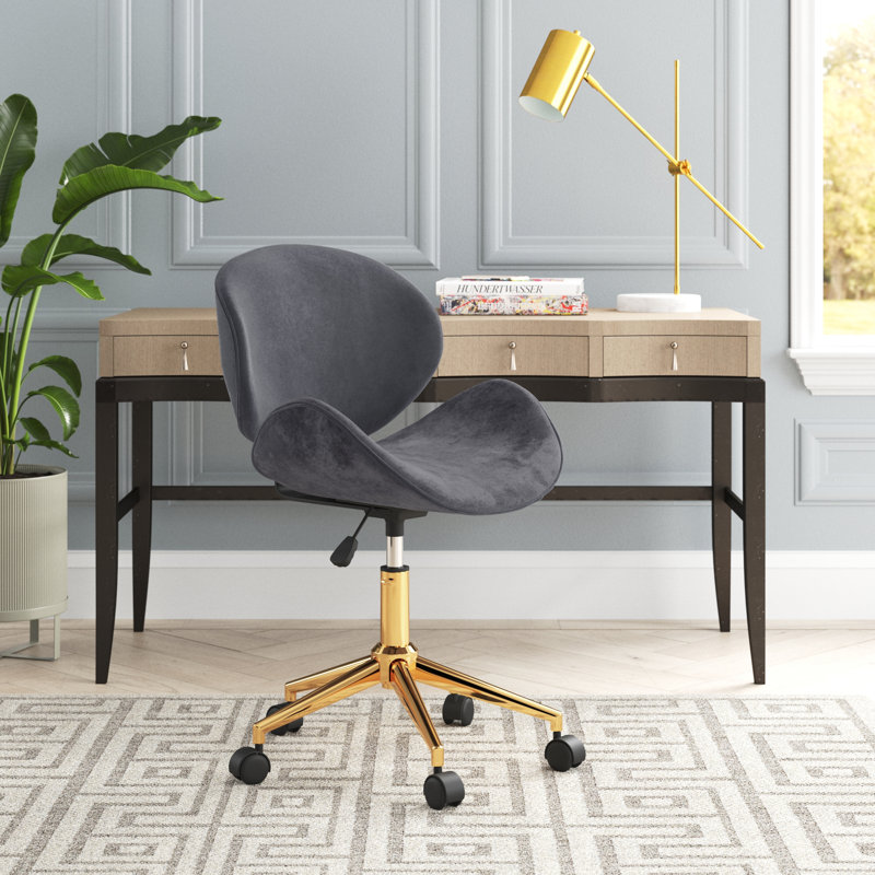 Chaise de bureau Bedfo, Gris foncé