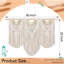 43 po x 32 po grand macramé mural avec tige Boho Decor tissé tapisserie murale bohème décor pompon rideaux en macramé pour la maison salon mariage appartement décoration (style classique)