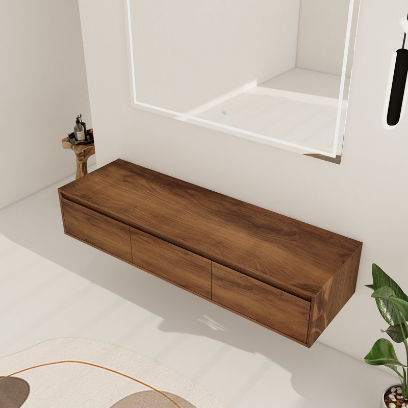  Armoire de salle de bain murale Fatmata, Marron foncé