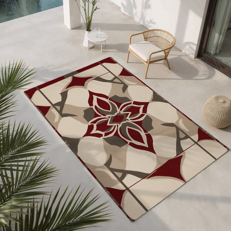 Structured Pathways Indoor And Outdoor Area Rug, Rectangle 8' x 10'