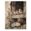 Sparrows Birds In The Farmyard IV - Décoration murale en bois d'oiseau - sur bois de pin naturel-484347859