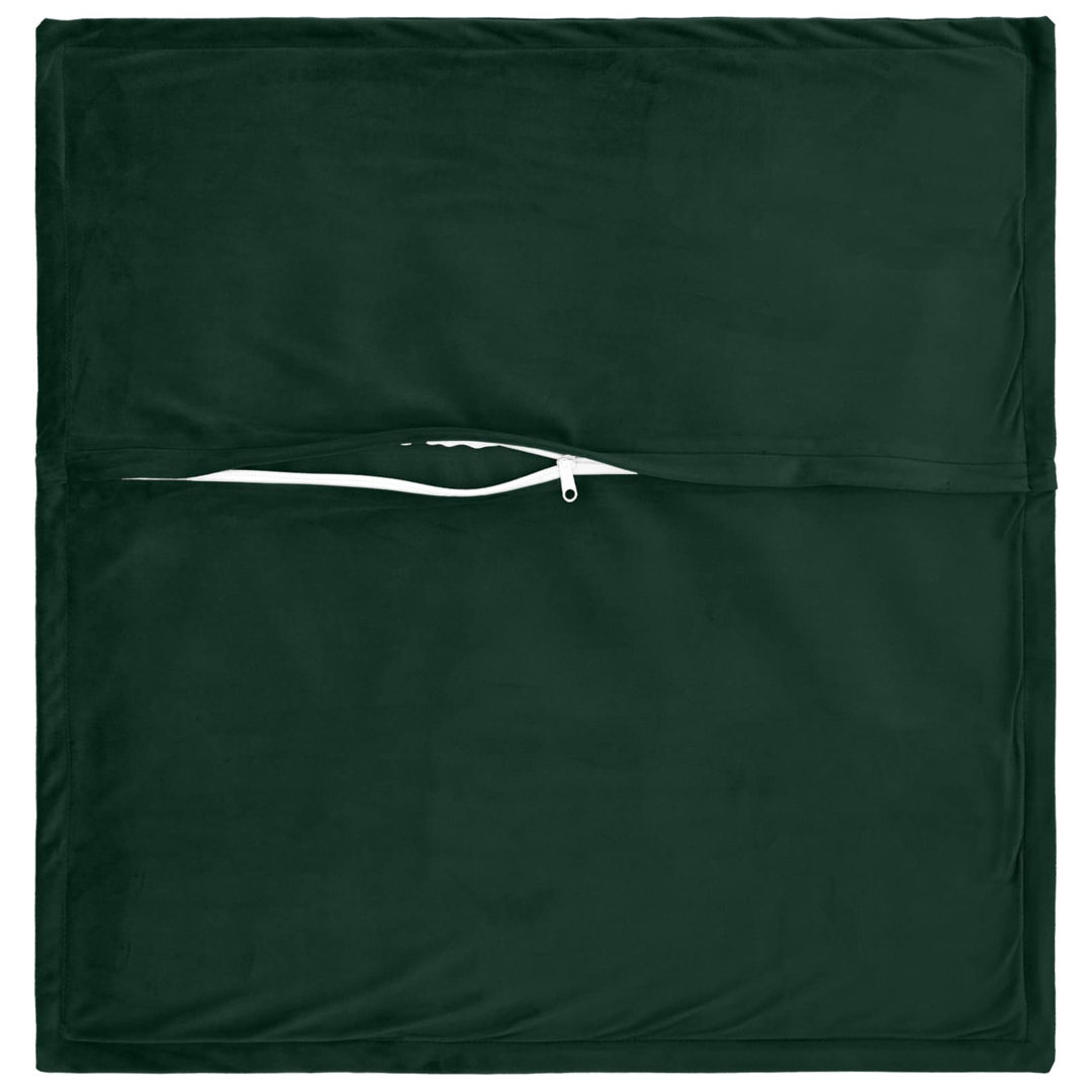 vidaXL - Cushion Cover - Velvet - 80 x 80 cm - Green - Image 2