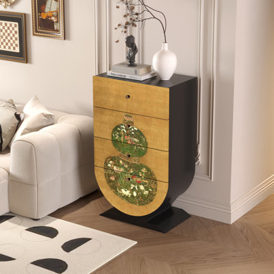 Commode d'appoint de rangement moderne à quatre tiroirs