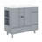 Bathroom Vanity with Sink, Free Standing Single Set with 4 Drawers and Side Storage Rack, Wood Cabinet with Ceramic Basin-1955088187