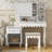 Dorlan 50'' Wide With Flower Shape Vanity With Stools And Mirrors-739920320