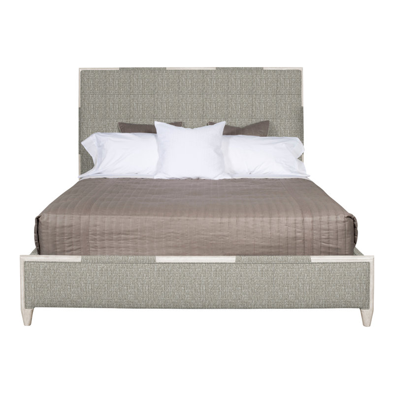 Thom Filicia Home Chatfield King Bed, Tarbee Pebble, Casa Blanca
