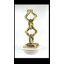 Porte-bougie à maillons en bois - Porte-bougie rustique blanc délavé sculpté à la main-2035868805