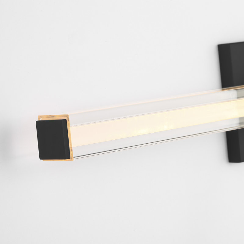 Reiya Square 1 - Light LED Vanity Light, 4.5" H x 24" W x 2.8" D, Nightshade Black