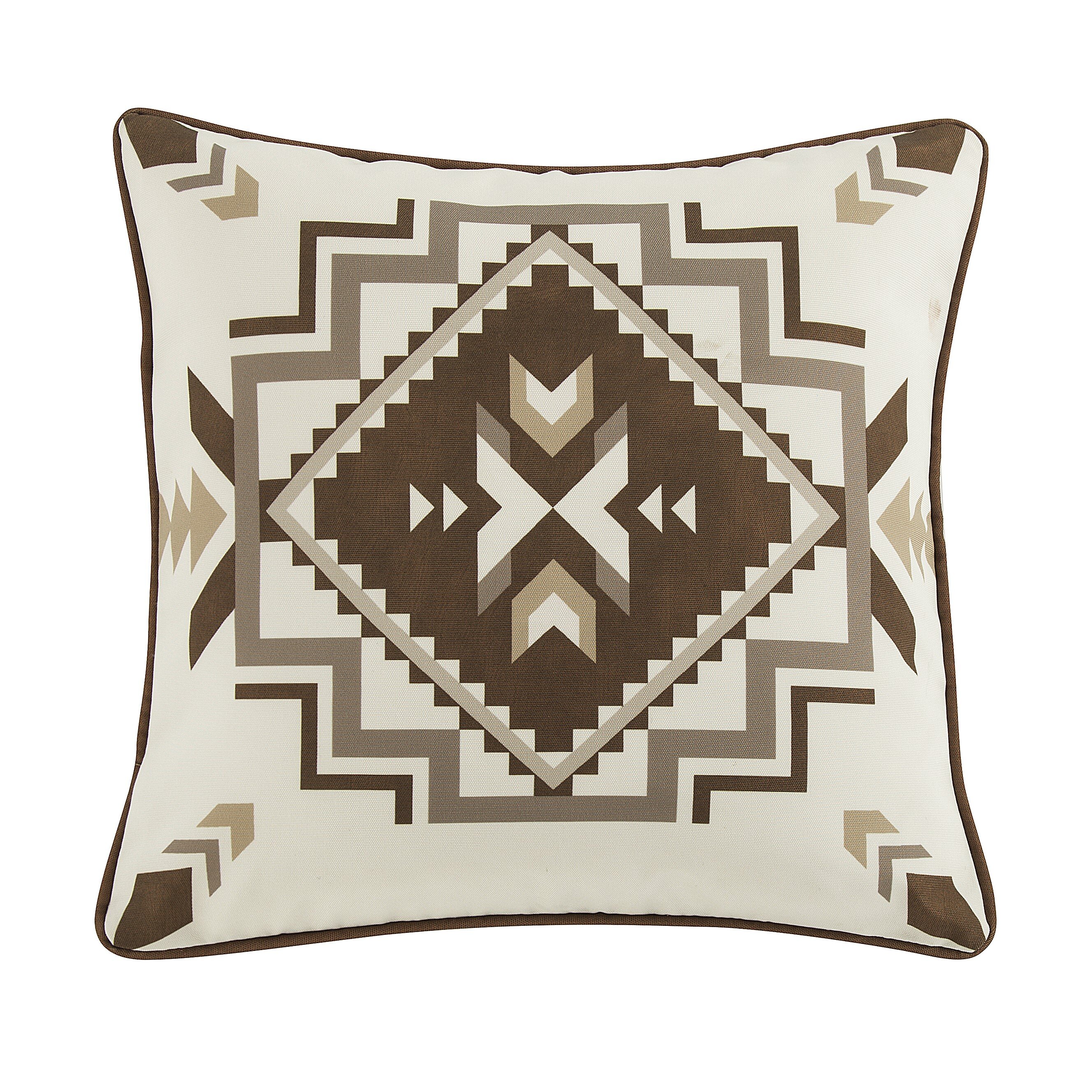 Foundry Select Kingstowne Cream/Taupe Aztec Print Southwestern