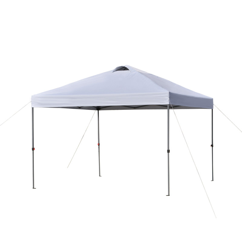 Tente escamotable Outsunny 10 pi x 10 pi Outsunny, Blanc, H 104,4 po x l 120 po x P 120 po
