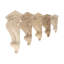 Corbeau en bois d'acanthe massif sculpté à la main 12-1 / 4 po x 5-3 / 8 po x 3-7 / 8 po-75104780