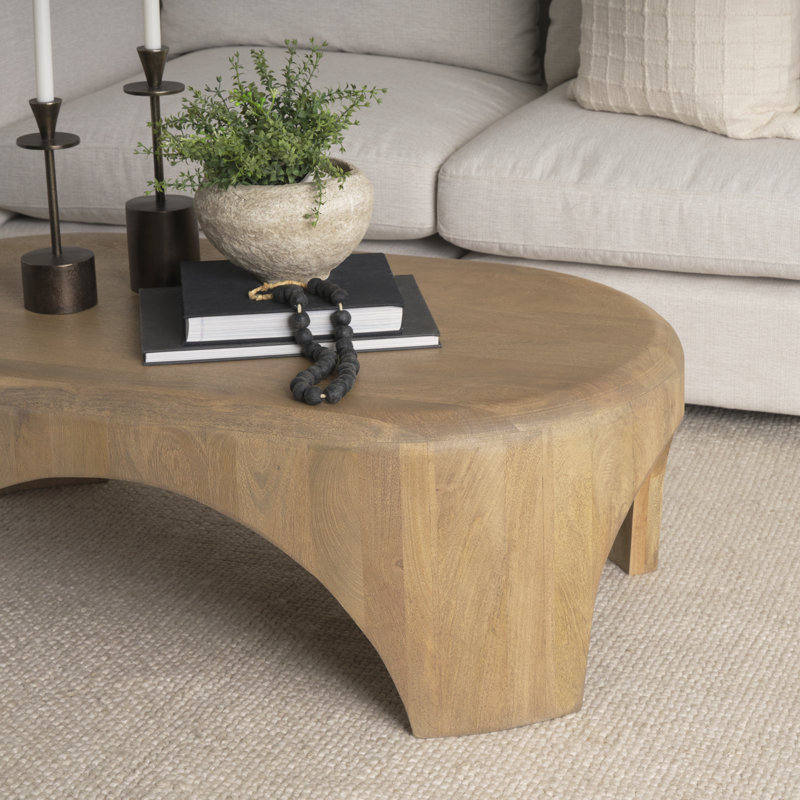 Shima Oval Coffee Table, Brown