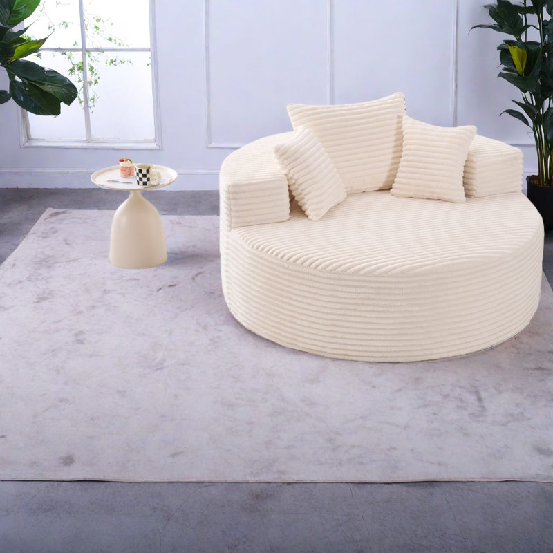 Chaises d'appoint modernes peu encombrantes, velours côtelé 55 po, salon et chambre à coucher