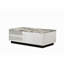 Table basse avec plateau en faux marbre et 1 tiroir