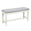 Ensemble de table de salle à manger Mid-Century en bois avec tiroir, finition blanche