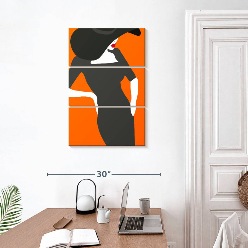 Shuttleworth Lady On Orange, 32" H x 20" W