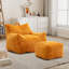 Fauteuil à billes en peluche pour adultes avec accoudoirs et repose-pieds Giant-114210728