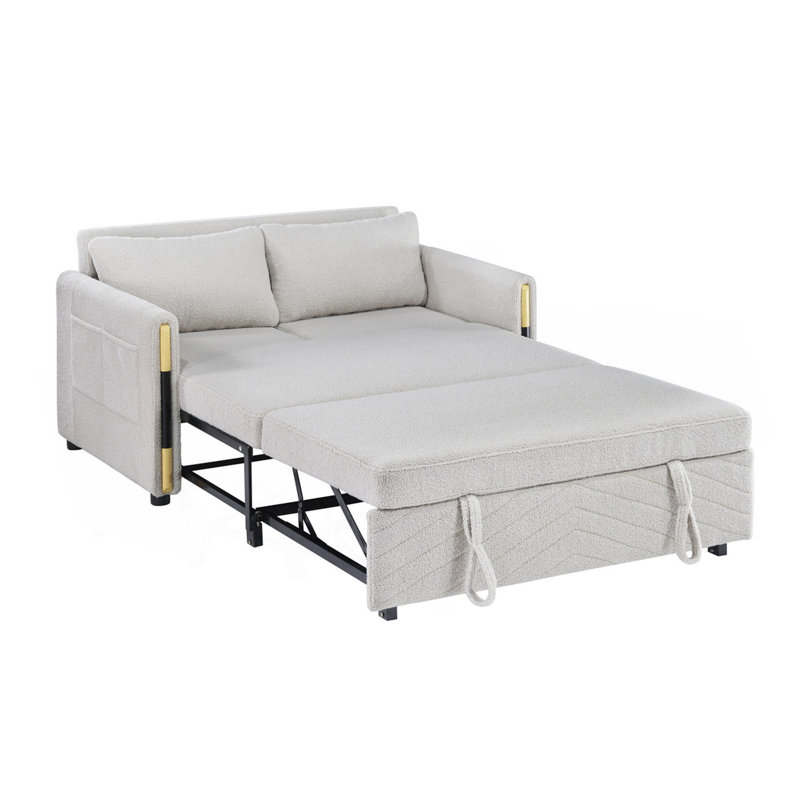Causeuse-lit en velours de 55,5 po Perse