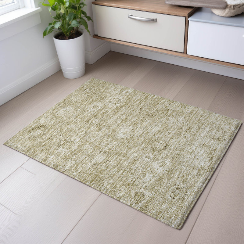 Premium Machine Washable Wayne AMF1089 Damask Rug, Rectangle 1'8" x 2'6"