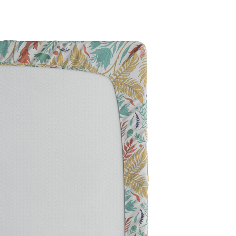 Microfiber Floral Fitted Sheet, Twin Fitted Sheet