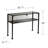 SEI Furniture Distressed 2 Door Metal Terrarium Display Console Table, Black