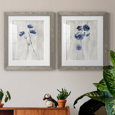 Indigo Botanical III - ensemble de 2 reproductions d'impressions